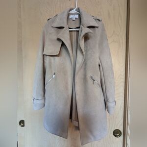 Magaschoni Faux Suede Leather Jacket sz xs